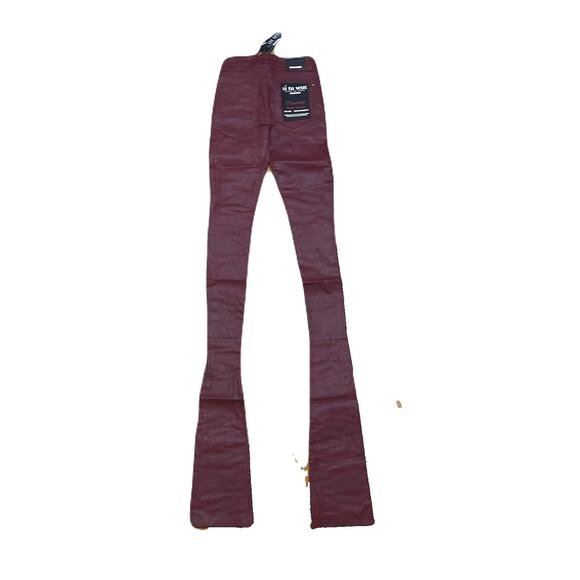 Si Tu Veux Gordon Jean’s Burgundy Wax Superstack  Size 36 - Picture 3 of 5